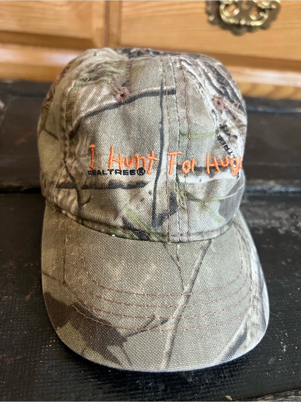 Realtree Camo Baby Baseball Hat Orange Embroidery